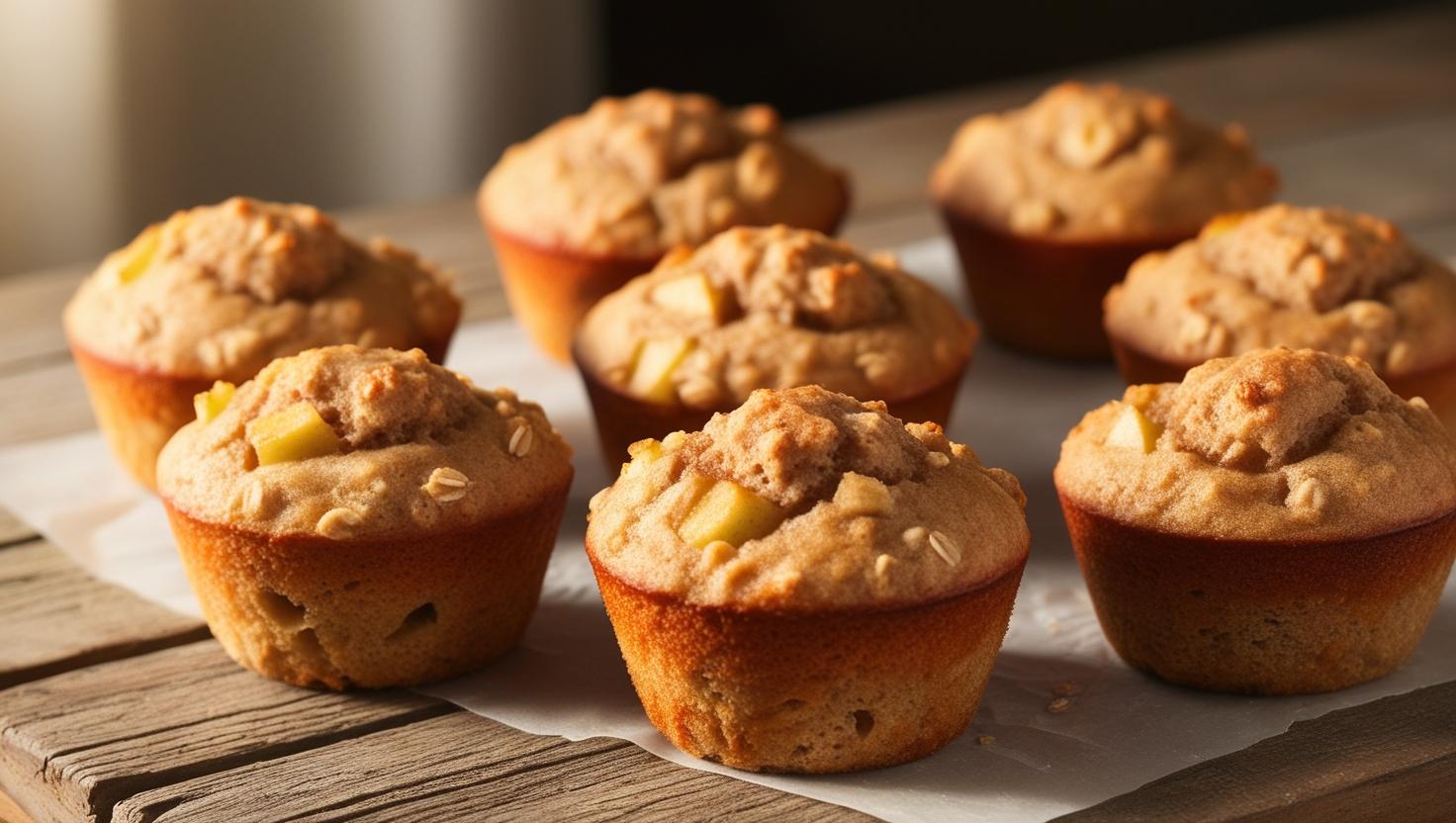 muffiny z jablek a ovesných vloček